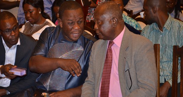 Ken Amankwah (R), chairman of Ghana 60 years on committee, with Lord Commey (L)