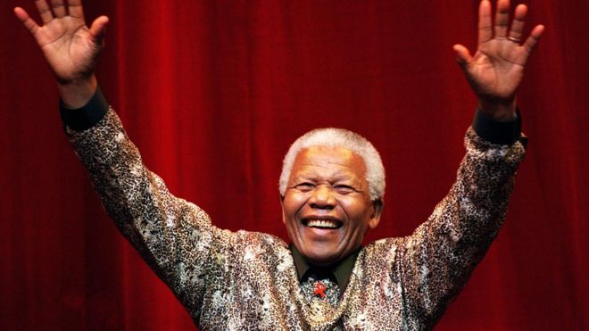 Four casts of Nelson Mandela's hands were made by mining group Harmony Gold in 2002