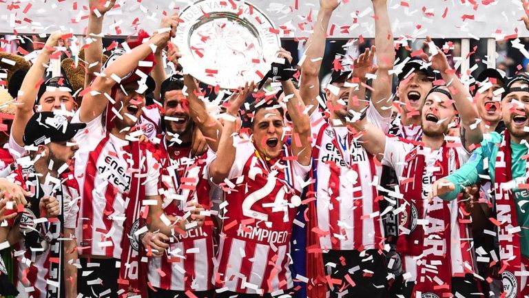 PSV Eindhoven celebrate