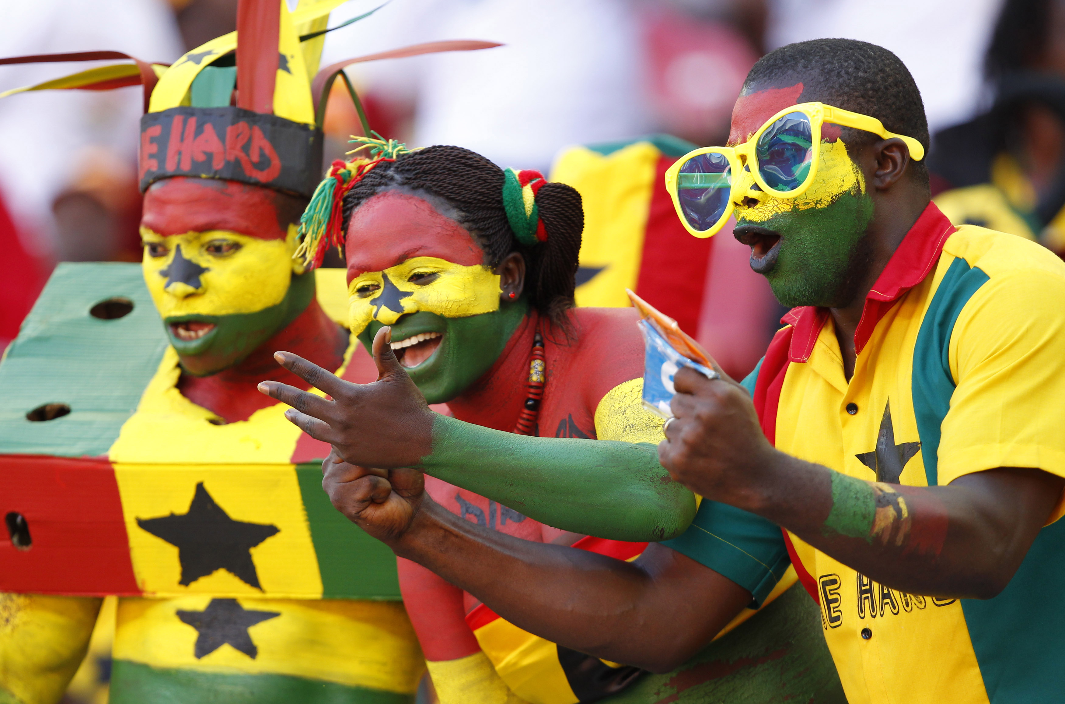 File photo: Happy Ghanaians at a stadium