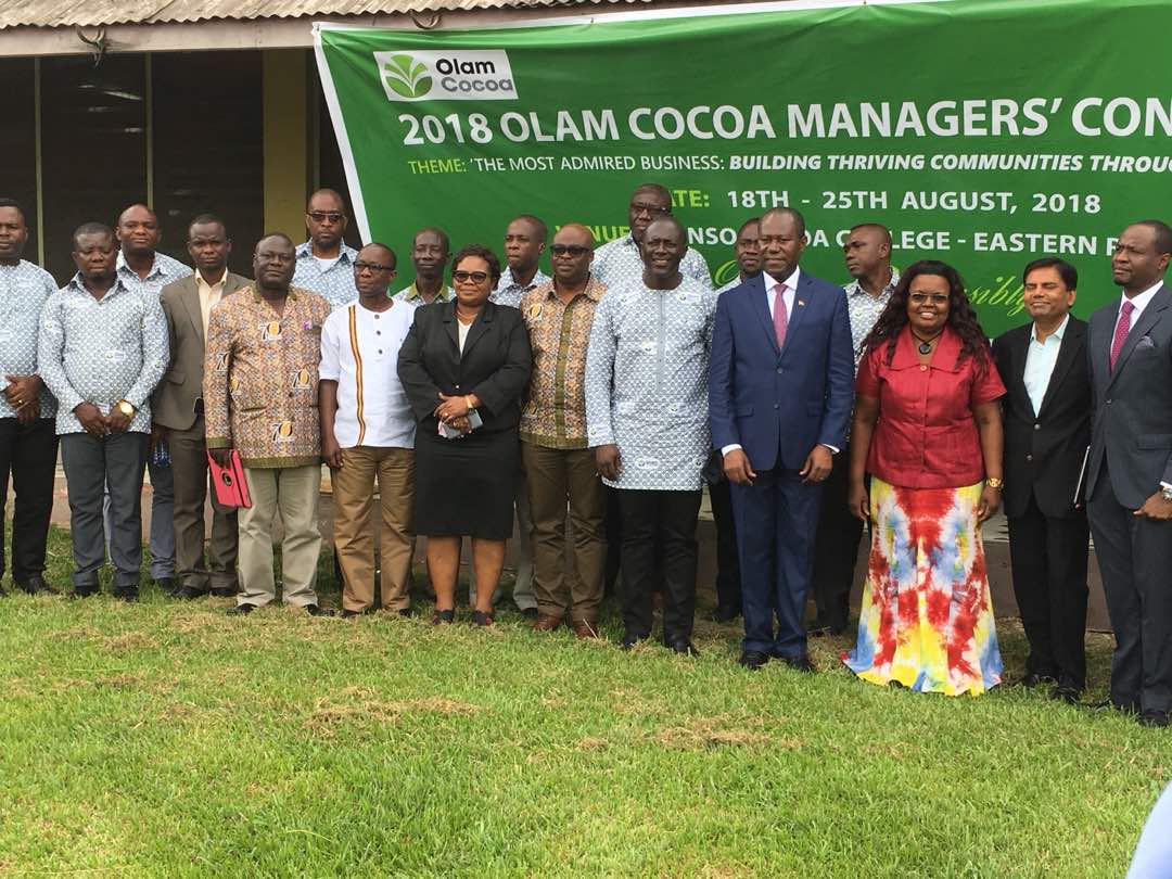 COCOBOD CEO, Joseph Boahen Aidoo and management of Olam Ghana.