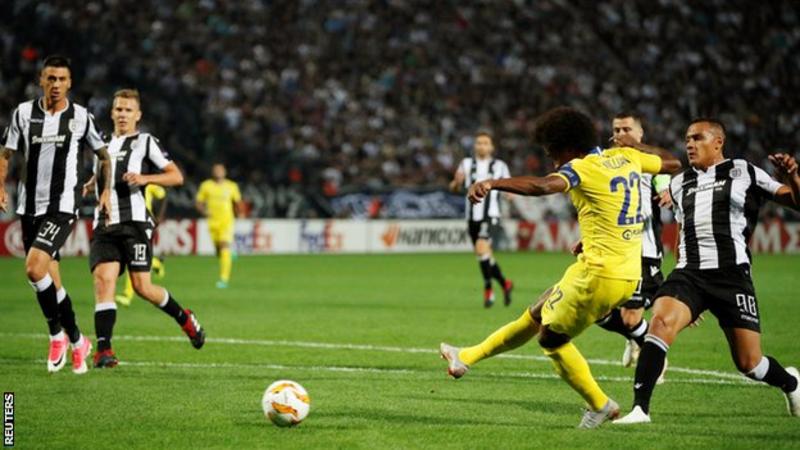 Willian has been directly involved in 13 goals in his last 15 starts for Chelsea in European competition - 10 goals, three assists (Image credit: Reuters)