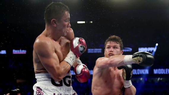 Canelo Alvarez ended Gennady Golovkin's historic title reign at a record 20 defenses. (Image credit:  AP Photo/Isaac Brekken)