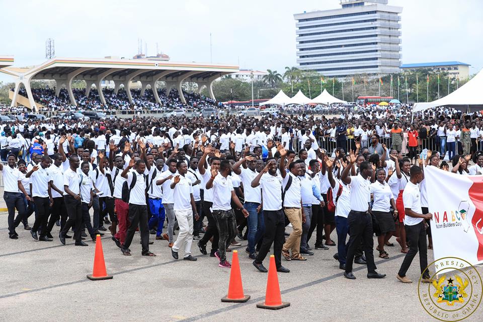 File photo: Some NABCO recruits during their passing out