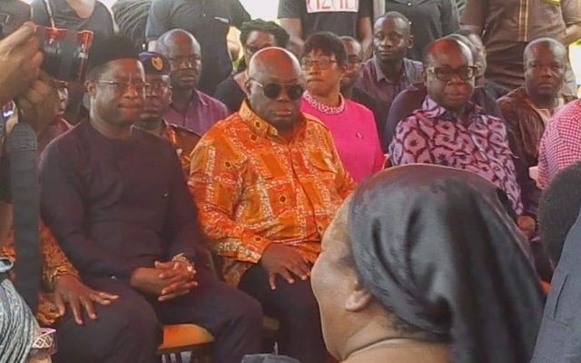 Akufo-Addo at Agyarko's house.