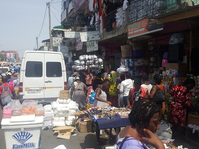 Downtown Accra, capital of Ghana, West Africa. (photo by Denis Chabrol)