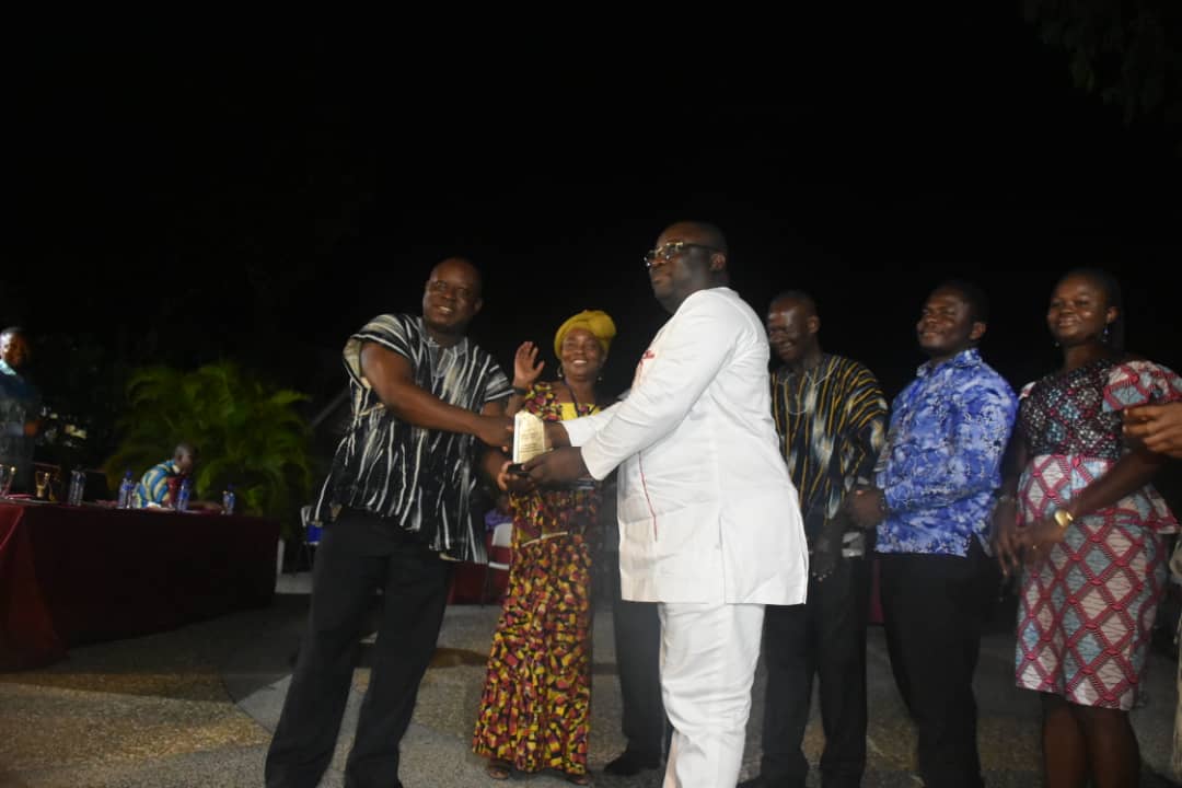 Ing. George Asiedu
Project Coordinator.
GAMA Sanitation and Water Project (In White) picking the award.