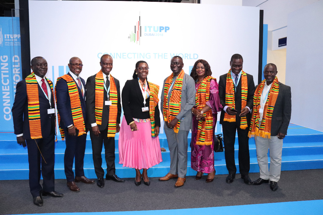 Ursula Owusu-Ekuful, Communications Minister and her team from Ghana.