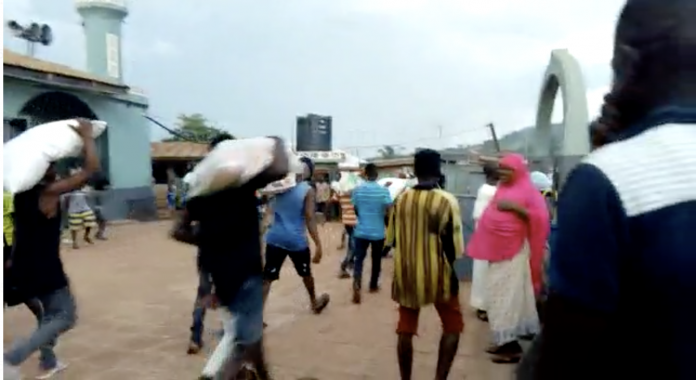 File photo: Some of the youth returning the donation