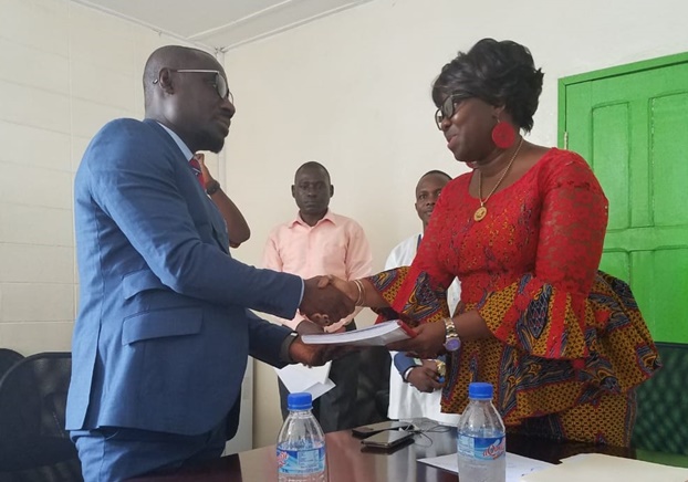 Dr. Daniel Asare-Kyei (CEO, Esoko) and Hon. Williametta Saydee-Tarr (Minister, Gender, Children & Social Protection)