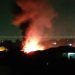 Many structures in the slum were set ablaze during the clashes