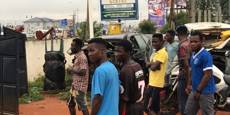 Some errant drivers at the Adenta Police Station