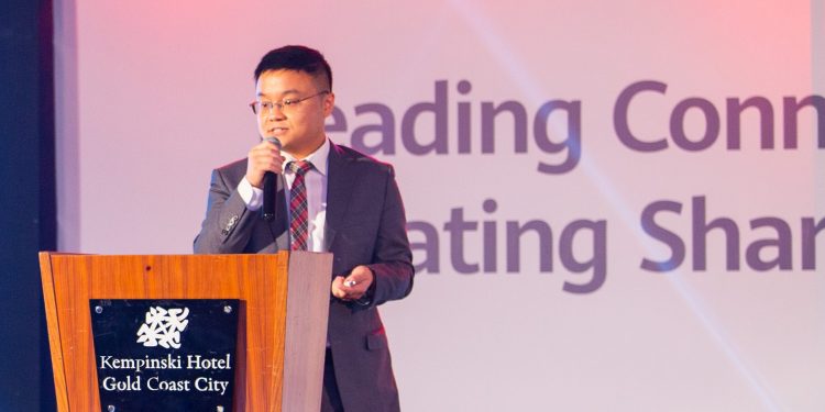 Mr. Geoffrey Li, Director of Enterprise Business at Huawei Ghana speaking at the event.