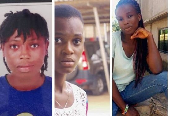 Pictures of the three Takoradi missing girls