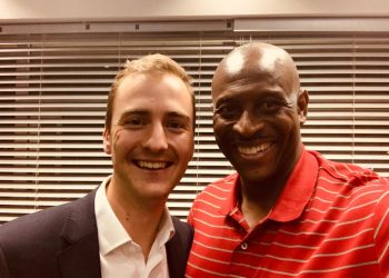 President and Board Chairman of Ghana Rugby with Doug Hampshire.