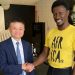Jack Ma (left) and Nana Kwame Bediako, CEO of Kwarleyz Residence