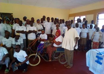 Mr. Mutaru Mumuni, WACCE Executive Director in a group photo with the participants.