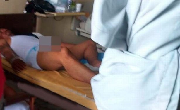 The man had to have surgery in hospital