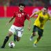 Mohamed Salah of Egypt and Dean Furman of South Africa during the 2019 Africa Cup of Nations tournament