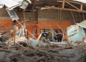 Trade fair company structure demolished