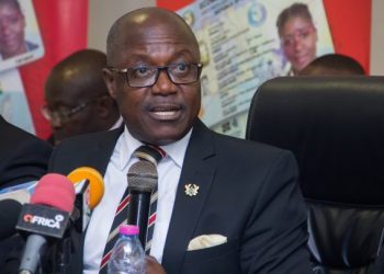 Executive Secretary of the National Identification Authority, Professor Ken Attafuah and Ghana Card