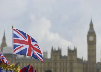 68193657 - england flag in front of big ben