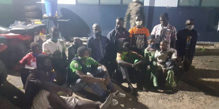 Persons trying to cross Ghana's border's illegally