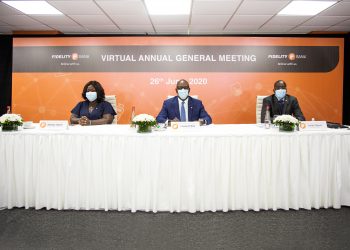 From left to right Maataa Opare, Fidelity Bank Group Head, Legal and Company Secretary Edward Effah, Fidelity Bank Board Chairman and Julian Opuni, Fidelity Bank Managing Director