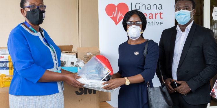 L-R:; DNS Rita Aryee, Dir of Nursing Services KBTH; Ms. Juliette Edzeame, GIZ GHI Coordinator; Mr. Clement Owusu-Addo, Bayer Pharma
