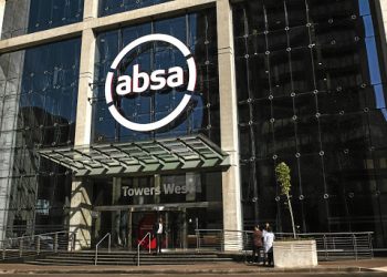 A new corporate logo stands above the entrance to the Absa Group Ltd. headquarters office in Johannesburg, South Africa, on Tuesday, Aug. 7, 2018. Barclays Africa Group Ltd. has ditched the name to revert to Absa Group Ltd. as it severs ties with Barclays Plc, after the London-based company sold down the controlling stake it bought in 2005. Photographer: Waldo Swiegers/Bloomberg via Getty Images