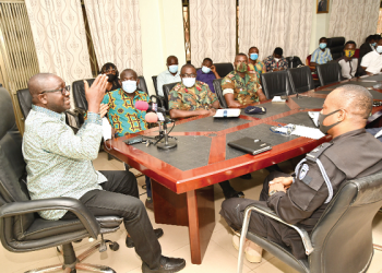 Mr George Sarpong (left), the Executive Secretary of the NMC