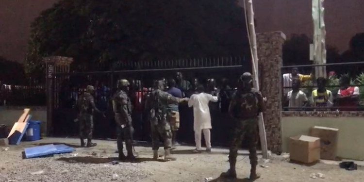 Security presence at the scene of the shooting