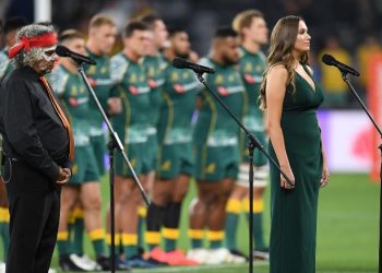 Wiradjuri woman Olivia Fox sang the national anthem in indigenous language Dharug in December