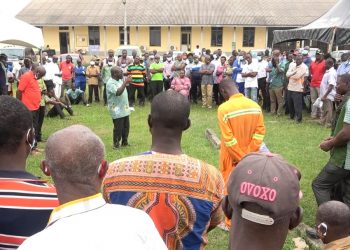 File photo: TEWU members in a meeting at KNUST