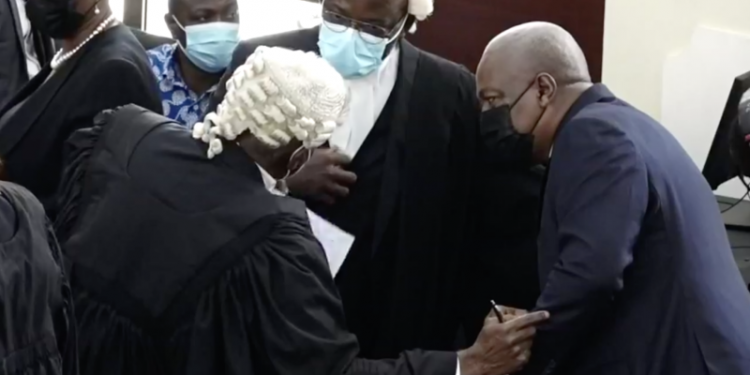 Mahama in court