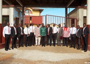 GAA Executives Committee (2021-2023) with Headmaster Samuel Essel after the Swearing-in ceremony at GSTS, Takoradi.