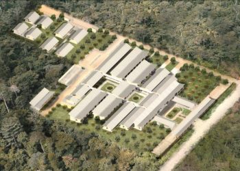 Aerial view of the proposed district hospital model