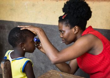 Eye screening at Wenchi Catholic School