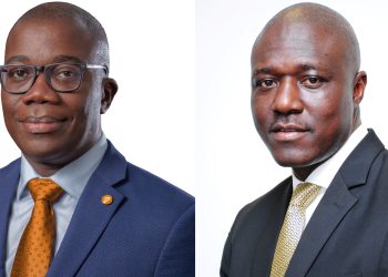From left to right: Julian Opuni, Managing Director, Fidelity Bank Ghana Limited and Eli Hini, CEO, Mobile Money Limted