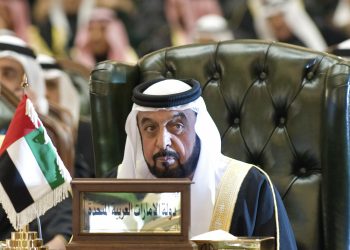 FILE PHOTO: United Arab Emirates' President Sheikh Khalifa bin Zayed al-Nahyan attends the opening session of the thirteenth Gulf Cooperation Council (GCC) Summit at Bayan Palace in Kuwait City December 14, 2009. REUTERS/Stephanie McGehee