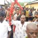 File photo. Residents protesting against the ECG in the Krobo enclave
