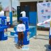 School children demonstrating proper handwashing practices at the Tetteh Ocloo State School for the Deaf in Tema West municipality in Accra