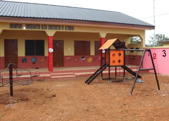 A shot of the newly constructed Amanfrom Kindergarten Model school