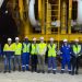Tullow Ghana Limited Leadership Team with the engineers of the Orsam Fabrication Yard in Takoradi