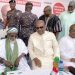 Former President John Mahama (middle) interacting with Sheikh Usmanu Nuhu Sharubutu, the National Chief Imam. With them is Emmanuel Nii Ashie Moore, NDC Greater Accra Regional Chairman