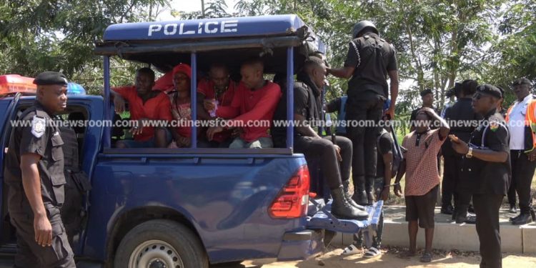 Some of the demonstrators arrested on Tuesday, December 5, 2023