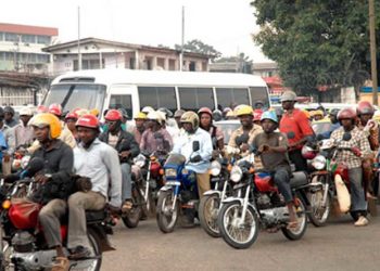 File image of commuters using an okada.