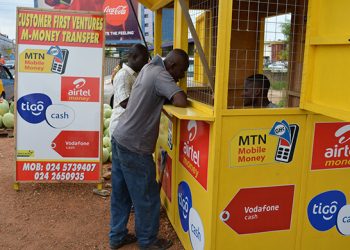 File image of customers at MTN vendor