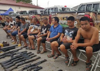 A file photo of Chinese nationals arrested for illegal mining in Ghana