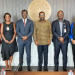 Dr. (Med) Baidoo (3rd from right) in a group picture with the Governor, Dr. Asiama (4th from right) and members of his management team after the meeting. Also in the picture is Dr. Ibrahim Akwasi Asante-Manu, a member of the KATH Board who accompanied the CEO to the meeting.